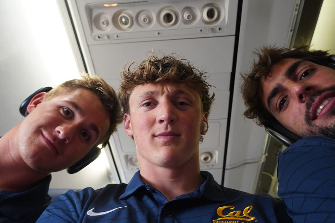 Samuel with Cal teammates