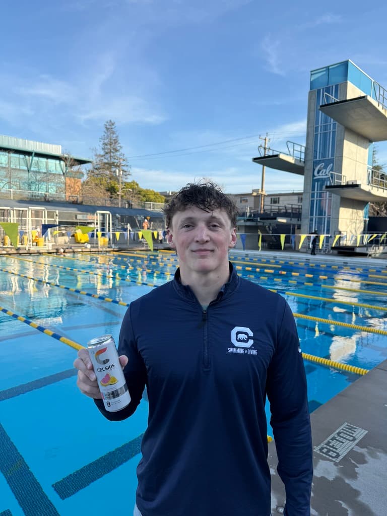 Samuel Quarles poolside at Cal
